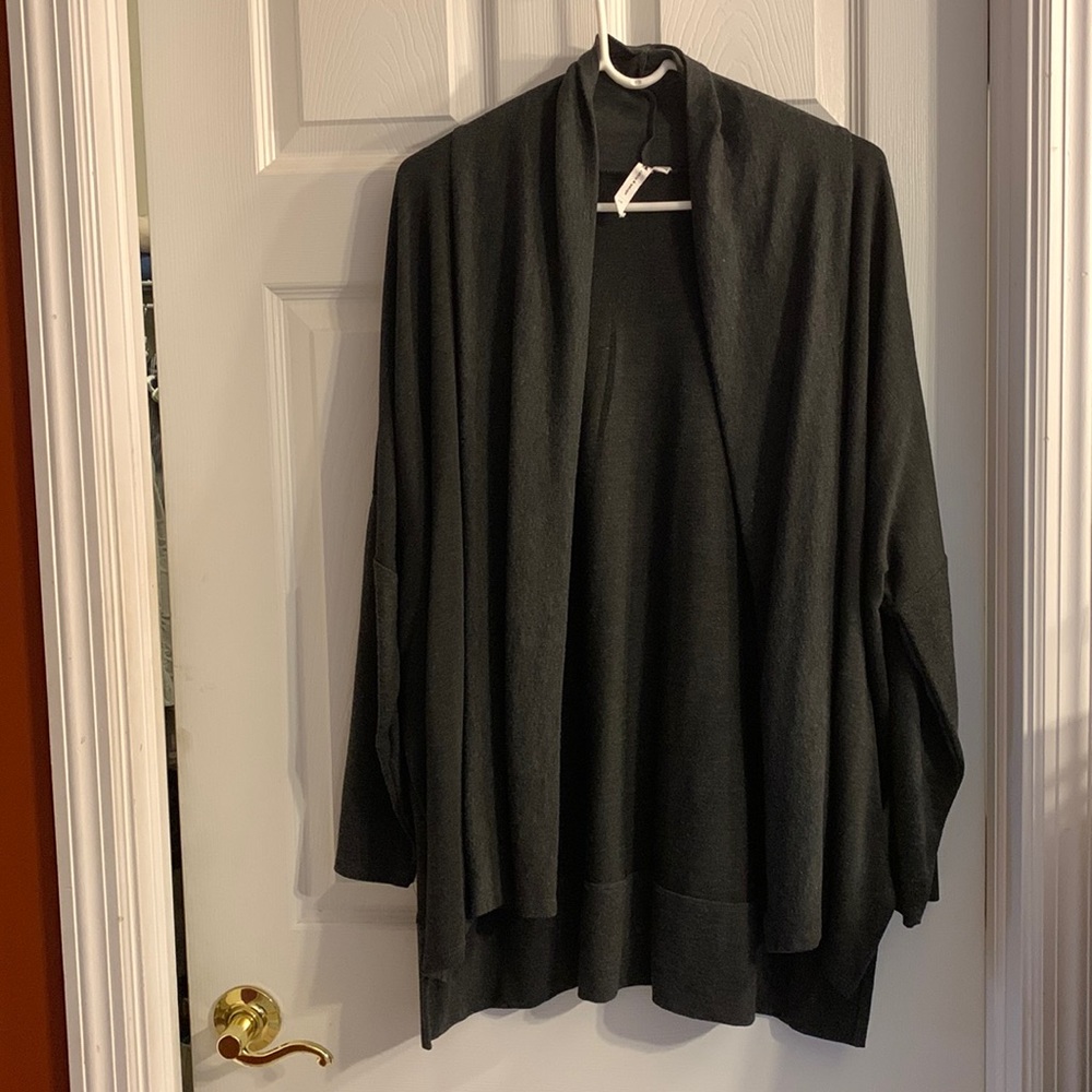 Gray cardigan sweater size large